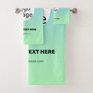 Professional Modern Custom Business Brand Gradient Bath Towel Set