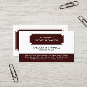 Professional Modern Dark Red Business Card