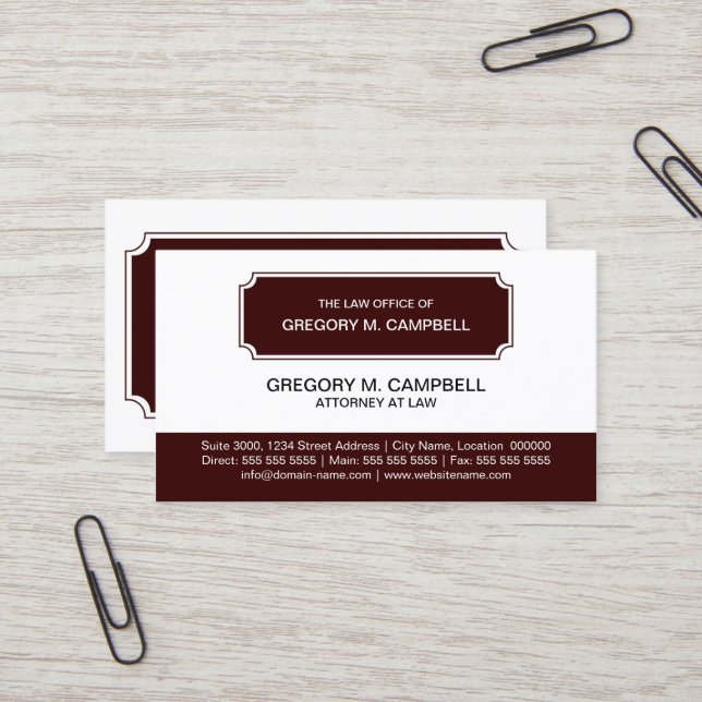 Professional Modern Dark Red Business Card (Front/Back In Situ)
