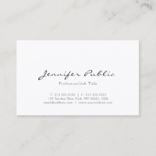 Professional Modern Design Elegant Simple Plain Business Card
