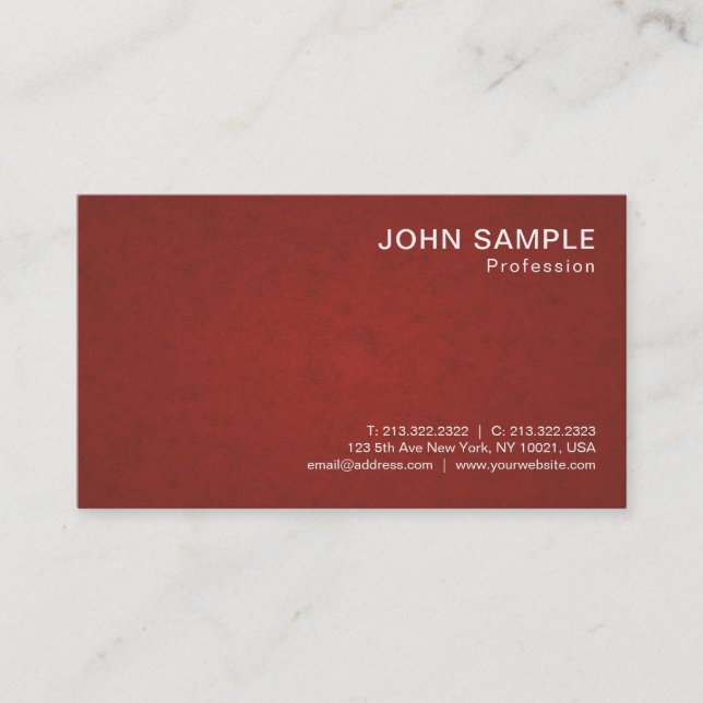 Professional Modern Design Graceful Classy Luxe Business Card (Front)