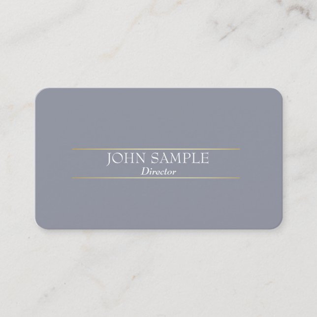 Professional Modern Design Grey Gold Elegant Business Card (Front)