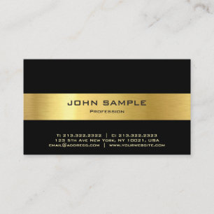 Professional Modern Elegant Black and Gold Gloss Business Card
