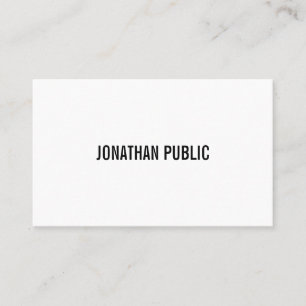 Professional Modern Elegant Black White Sleek Chic Business Card