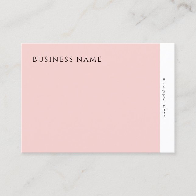 Professional Modern Elegant Blush Pink Minimalist Business Card (Front)