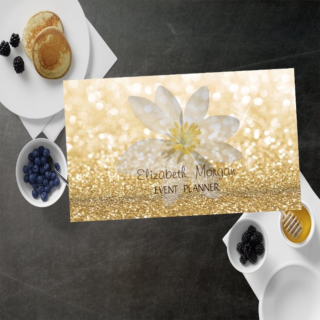 Professional Modern Elegant Bokeh,White Daisy Business Card (Creator Uploaded)