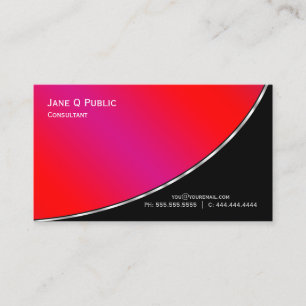 Professional Modern Elegant Bright Crimson Business Card