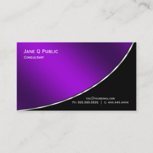Professional Modern Elegant Bright Purple Business Card
