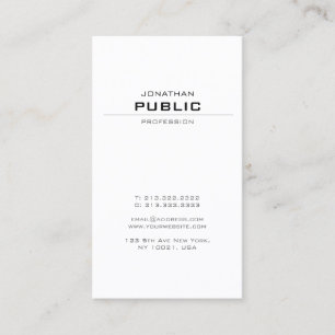 Professional Modern Elegant Clean Design Creative Business Card