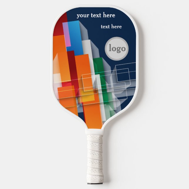 Professional modern elegant custom logo with text pickleball paddle (Front)