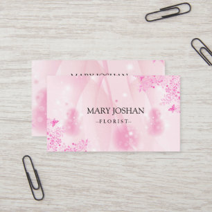 Professional Modern Elegant Floral Florist  Business Card