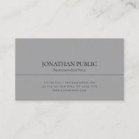Professional Modern Elegant Grey Sleek Plain