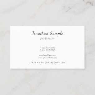 Professional Modern Elegant Hand Script Sleek Business Card