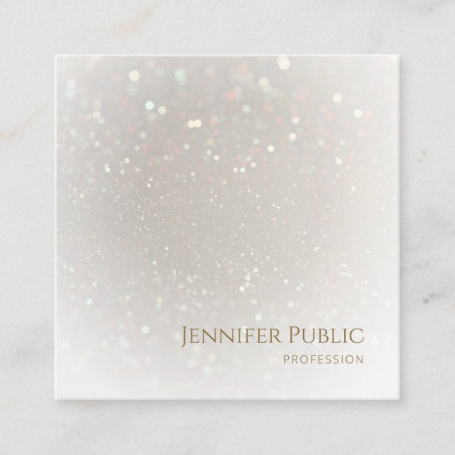 Professional Modern Elegant Luxury Template Square Business Card (Front)