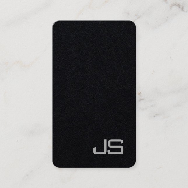 Professional Modern Elegant Monogram Template Business Card (Front)