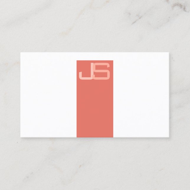 Professional Modern Elegant Monogram Template Business Card (Front)