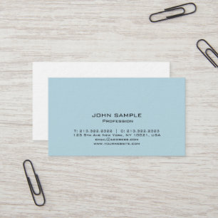 Professional Modern Elegant Simple Design Blue Business Card