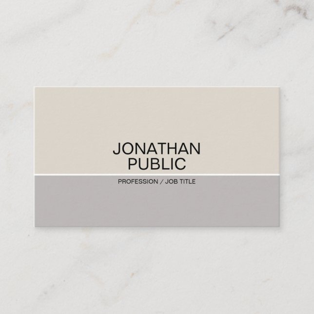 Professional Modern Elegant Simple Design Matte Business Card (Front)