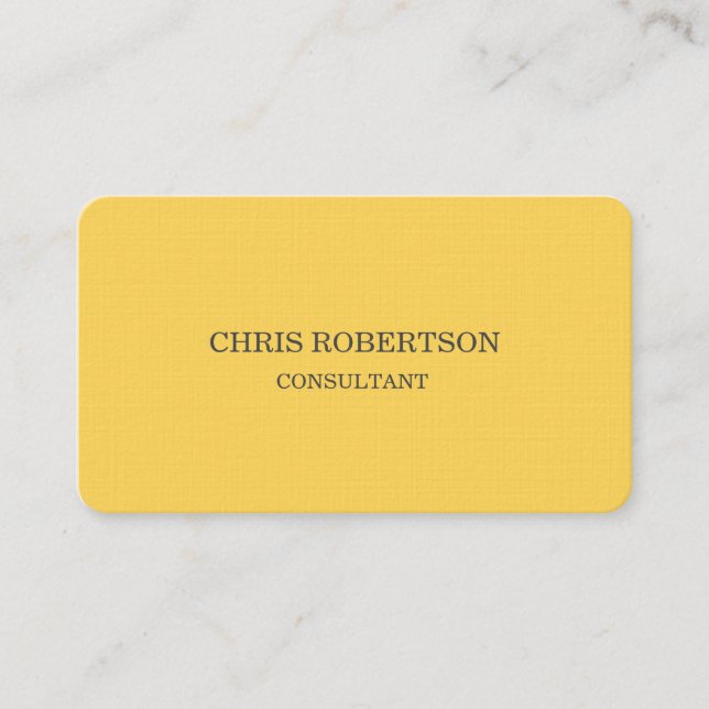 Professional Modern Elegant Simple Premium Linen Business Card (Front)