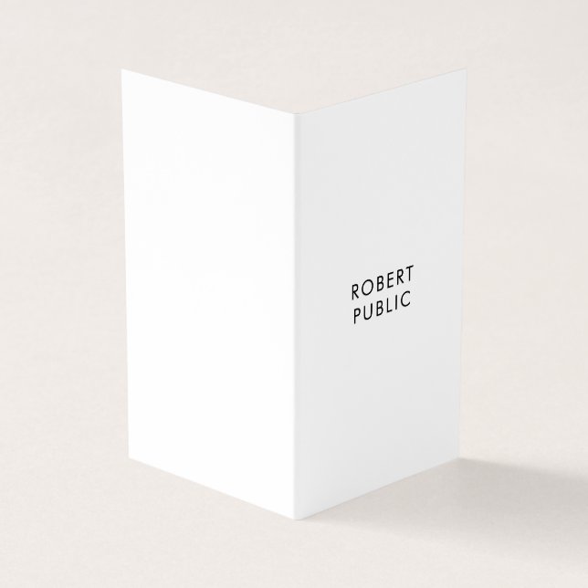 Professional Modern Elegant Simple Template Folded Business Card (Outside)
