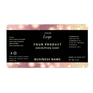 Professional modern elegant sparkle product label