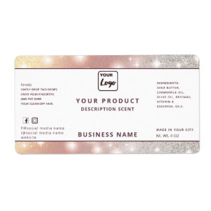 Professional modern elegant sparkle product label