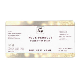 Professional modern elegant sparkle product label