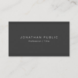Professional Modern Elegant Template Anthracite Business Card