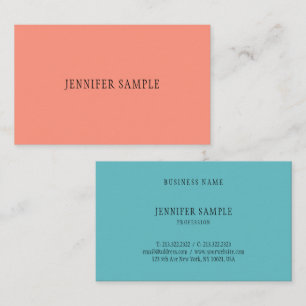 Professional Modern Elegant Trendy Colours Simple Business Card