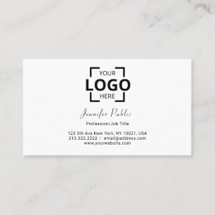 Professional Modern Elegant White Simple Plain Appointment Card