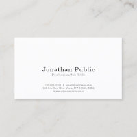 Professional Modern Elegant White Simple Plain