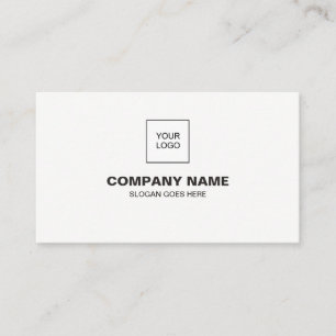 Professional Modern Elegant White Simple Plain Business Card