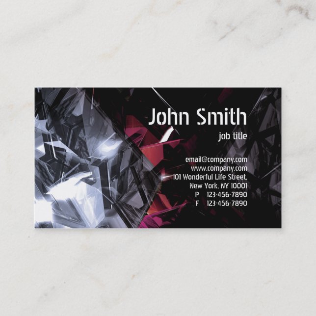 Professional modern futuristic business card (Front)