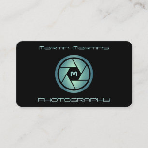 Professional modern futuristic lens cover business card
