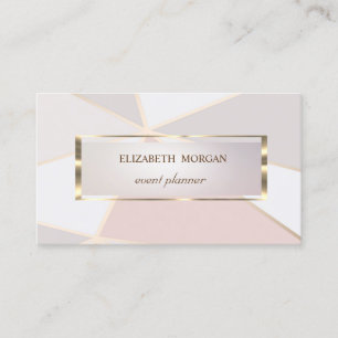 Professional,Modern Geometric,Gold Frame Business Card