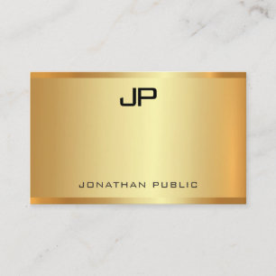 Professional Modern Glamourous Faux Gold Elegant Business Card