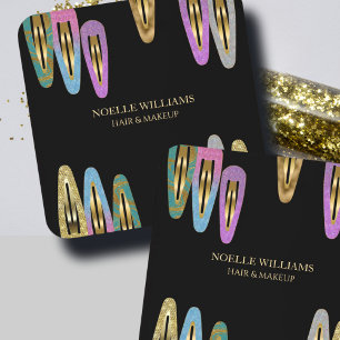 Professional Modern Glitter Hair Clip Hair Stylist Coaster