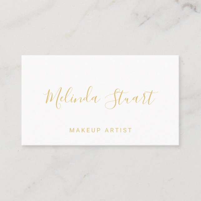 Professional Modern Gold and White Appointment Card (Front)