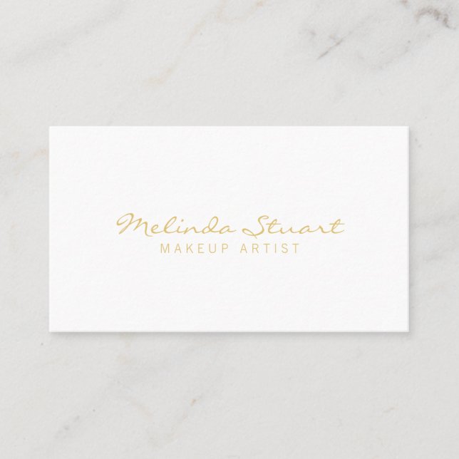 Professional Modern Gold and White Appointment Card (Front)