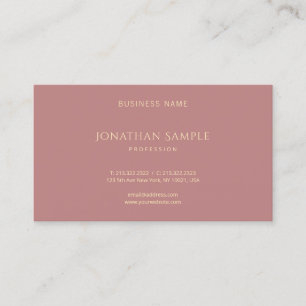 Professional Modern Gold Cool Red Brown Template Business Card