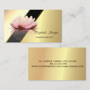 Professional Modern Gold Geometric Lotus Business Card