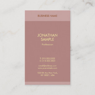 Professional Modern Gold Text Name Chic Template Business Card