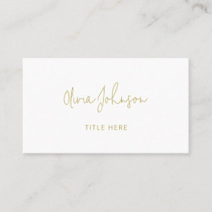 Professional Modern Gold White Business Card