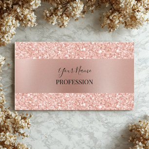 Professional Modern Golden Minimalism Rose Gold Business Card