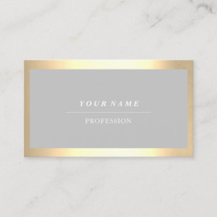 Professional Modern Golden Simply Grey Luminous Business Card