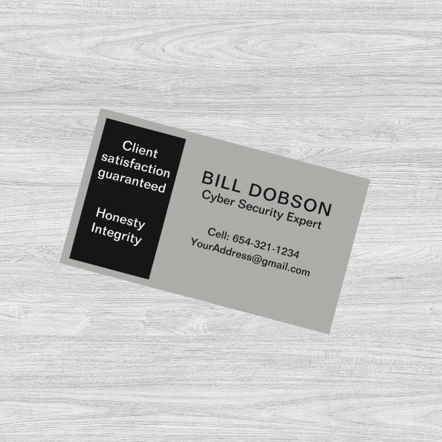 Professional Modern Grey Black Business Cards (Creator Uploaded)
