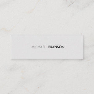 Professional Modern Grey Black Minimalist Mini Business Card