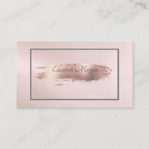 Professional Modern Grey Frame,Brush Stroke Business Card