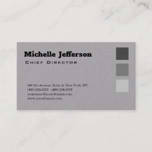 Professional Modern Grey Minimalist Plain Simple Business Card