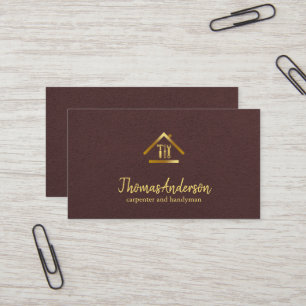 Professional Modern Home Repair Handyman Business Card